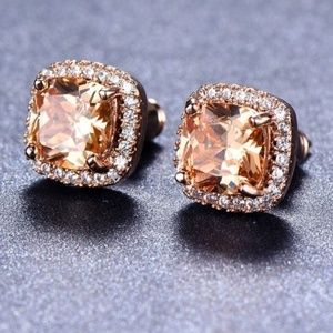14k rose gold studs!